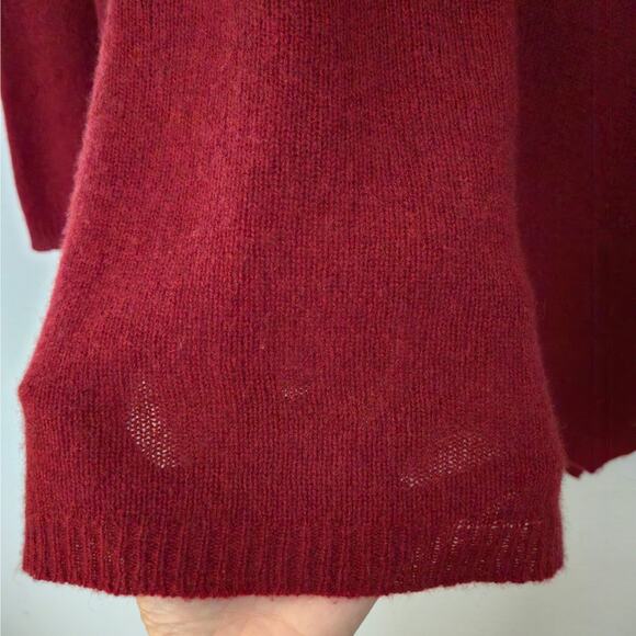 100% Cashmere Brick Red Cowl Neck Sweater Size XS/4 Fall Winter Knit Classic - Picture 3 of 14